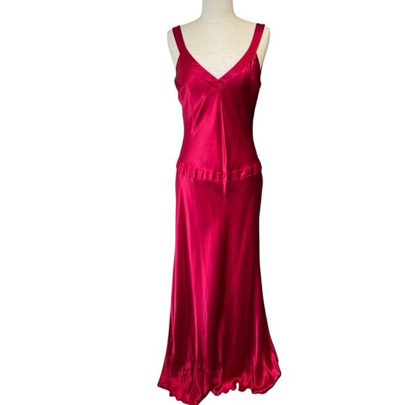 Red Satin Dress ASO How To Lose a Guy in 10 Days Formal Maxi NWT 12P - Picture 2 of 13